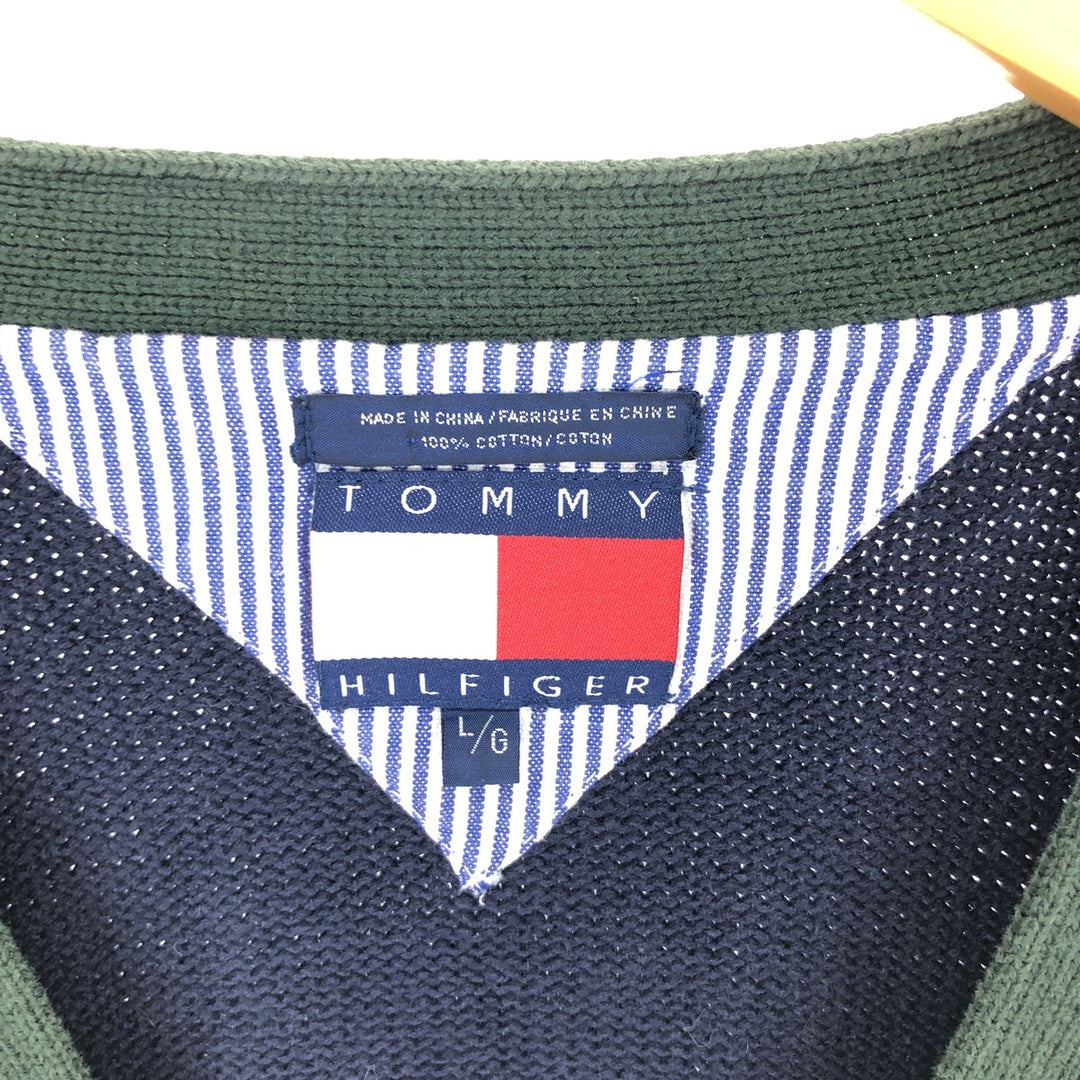 90'S Tommy Hilfiger Cotton Knit Cardigan Men's Size L Vintage /eaa481522