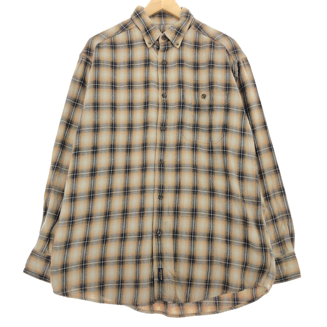 WOOLRICH Long Sleeve Button Down Light Flannel Check Shirt Men's M Size / eaa481600