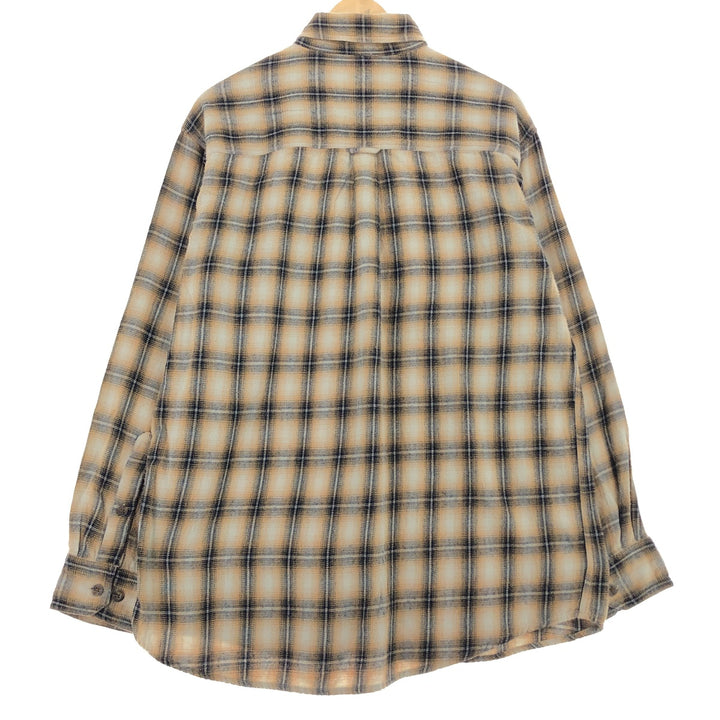 WOOLRICH Long Sleeve Button Down Light Flannel Check Shirt Men's M Size / eaa481600