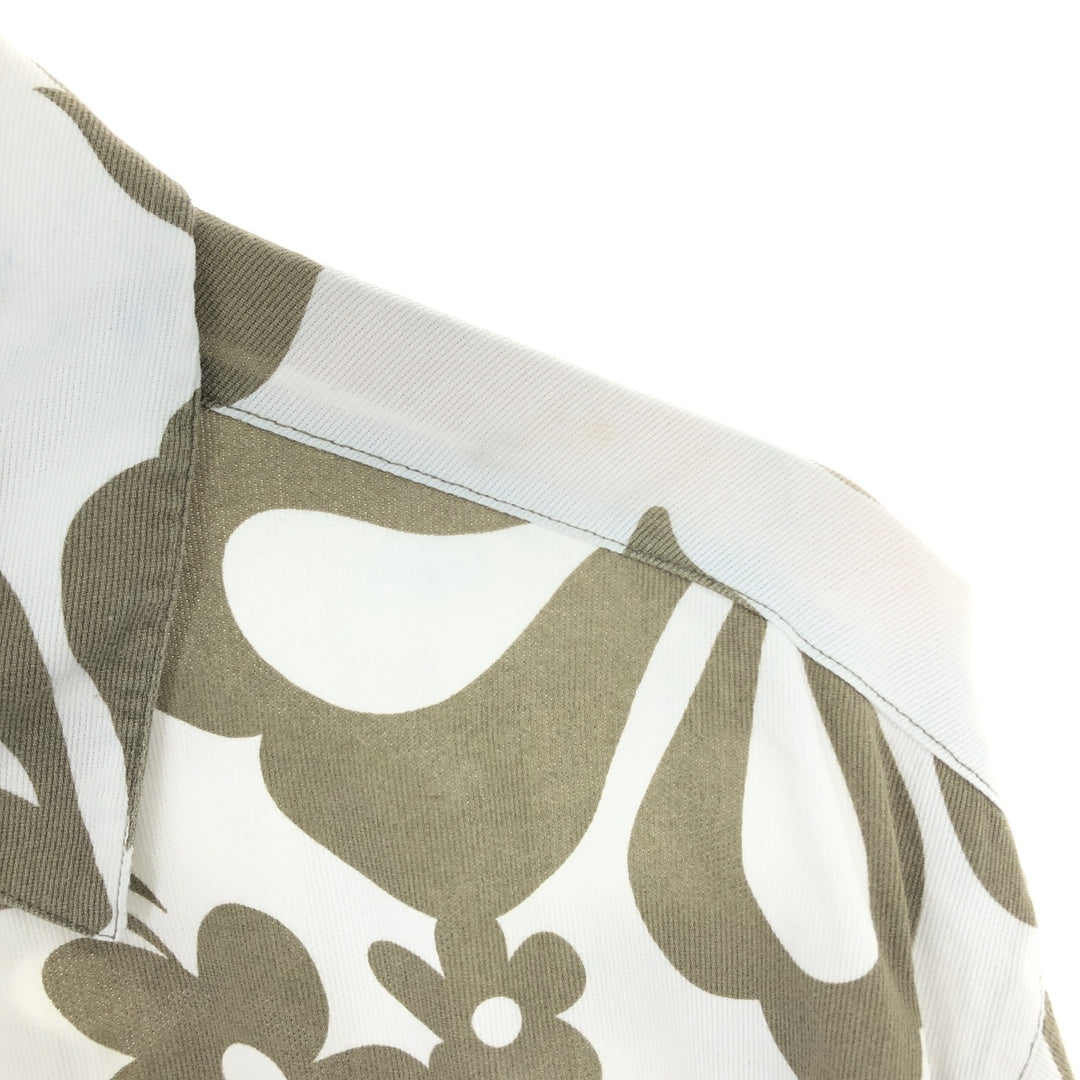 RIP CURL All-Over Print Hawaiian Aloha Shirt, Men's Size XL cotton Khaki type Vintage Second Hand