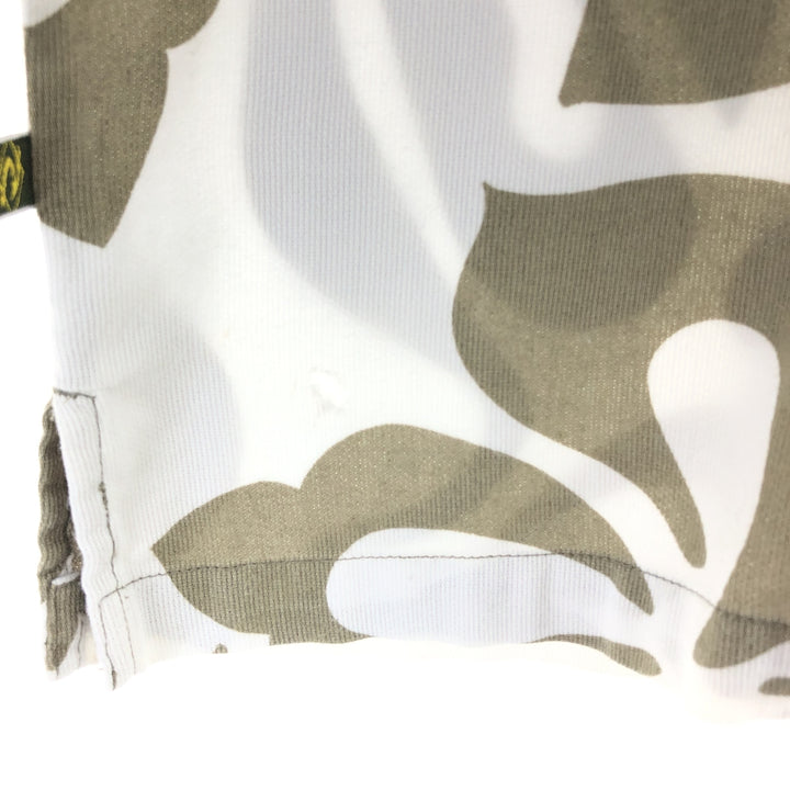 RIP CURL All-Over Print Hawaiian Aloha Shirt, Men's Size XL cotton Khaki type Vintage Second Hand