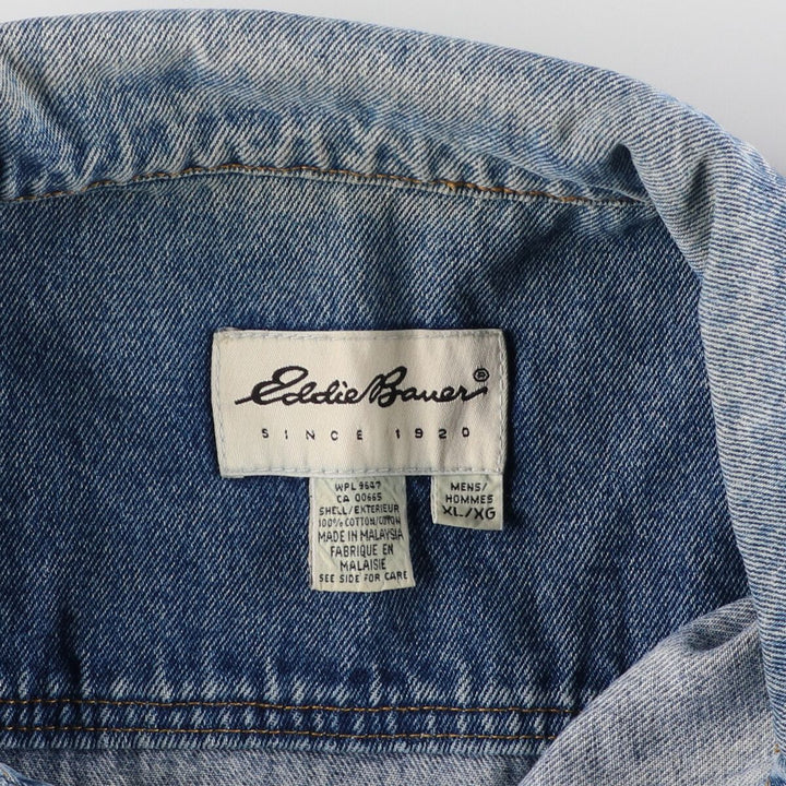 90s~00'S Eddie Bauer denim jacket, G-jacket, men's XL size, vintage /eaa481750