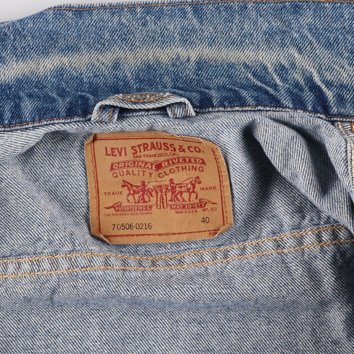 90'S Levi's 70506-0216 denim jacket, denim jacket, made in USA, men's XL equivalent, vintage /eaa481763