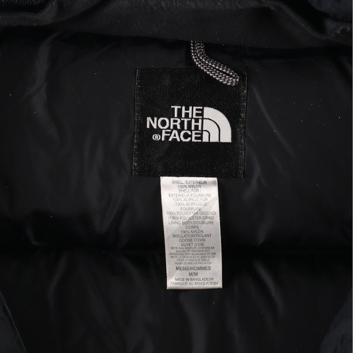 90s-00'S The North Face Hyvent McMurdo Parka goose down parka, men's size M Nylon black type Vintage Second Hand