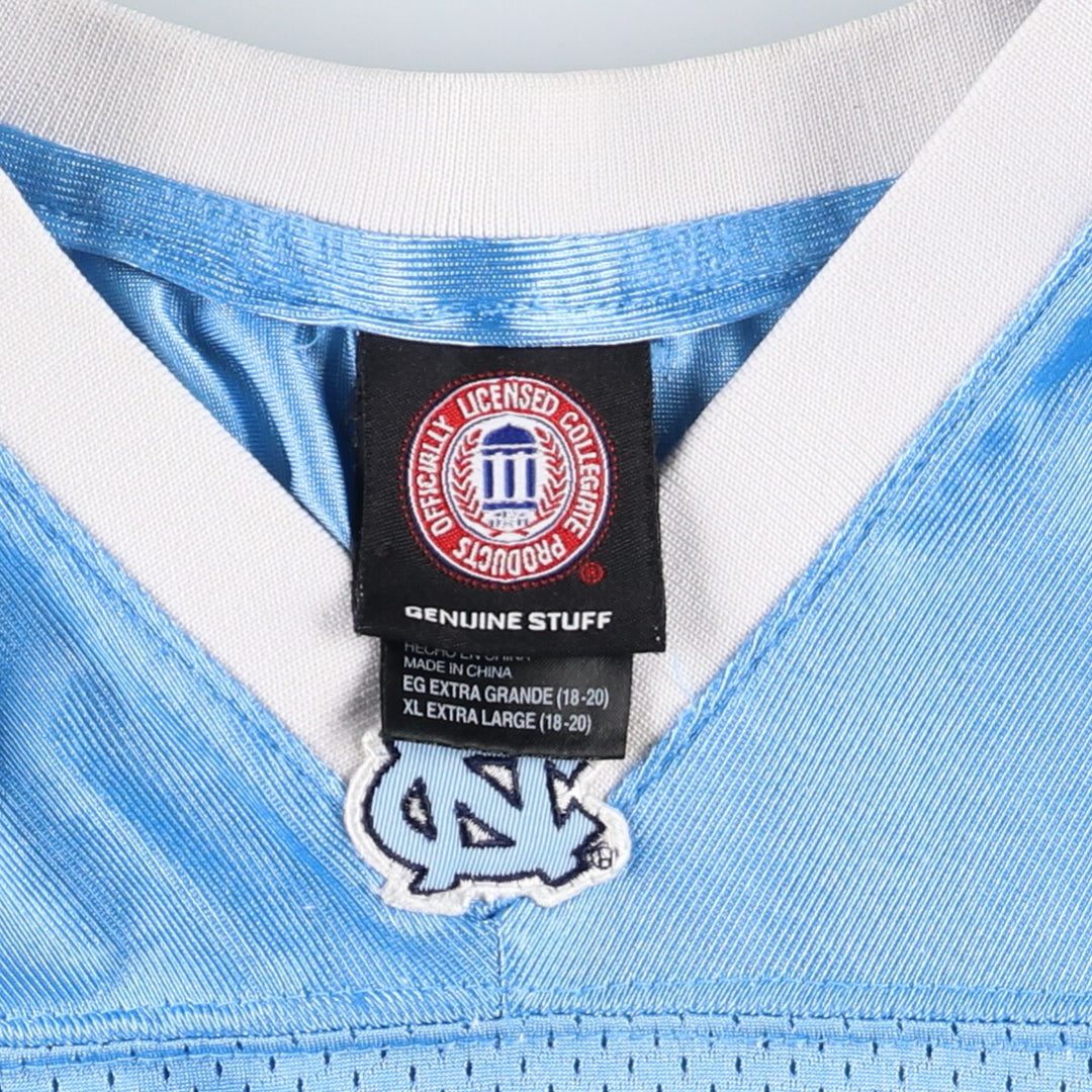 GENUINE STUFF University of North Carolina V-neck mesh game shirt football shirt women's XL size /eaa481878