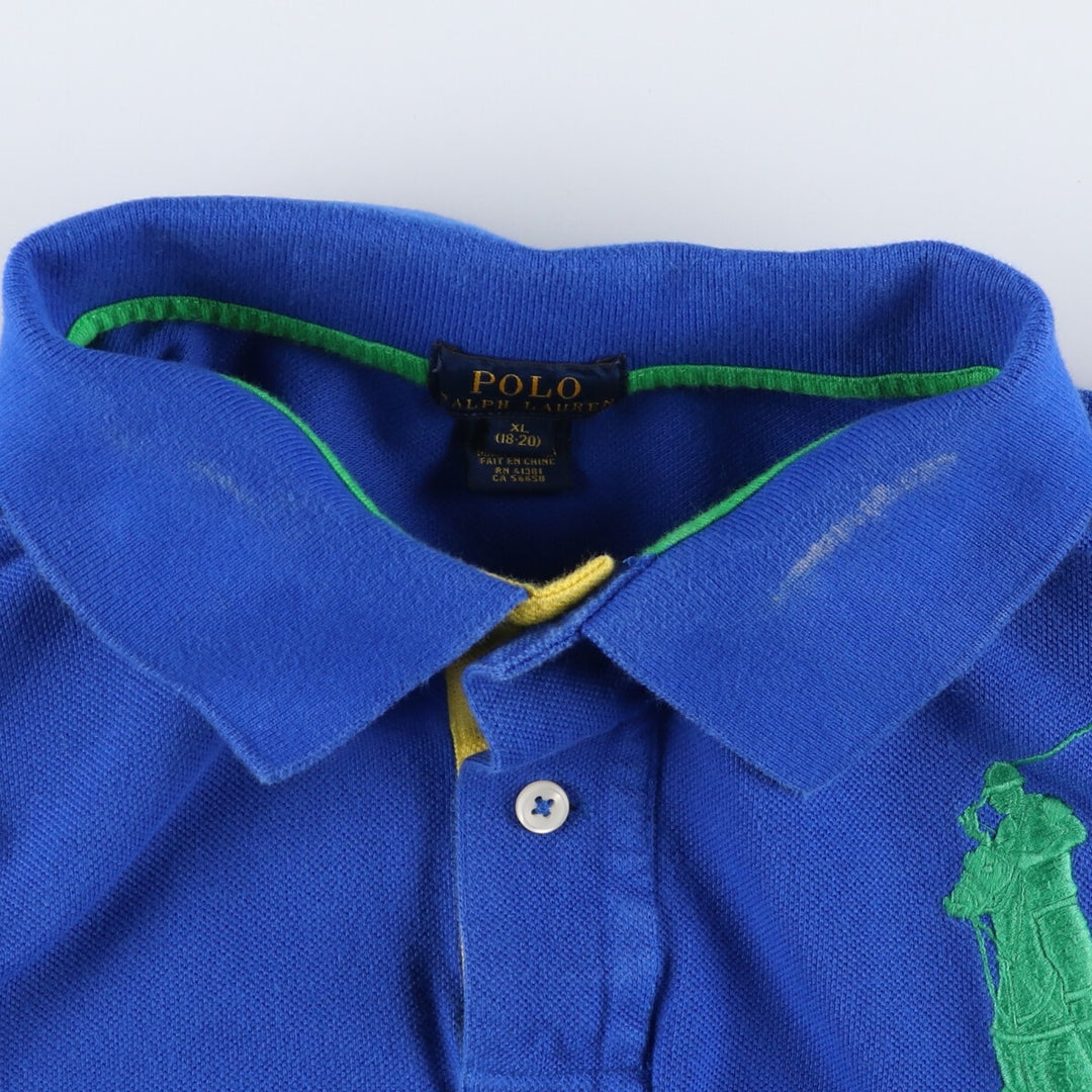 Ralph Lauren POLO RALPH LAUREN Big Pony Long Sleeve Polo Shirt Women's XL /eaa481881