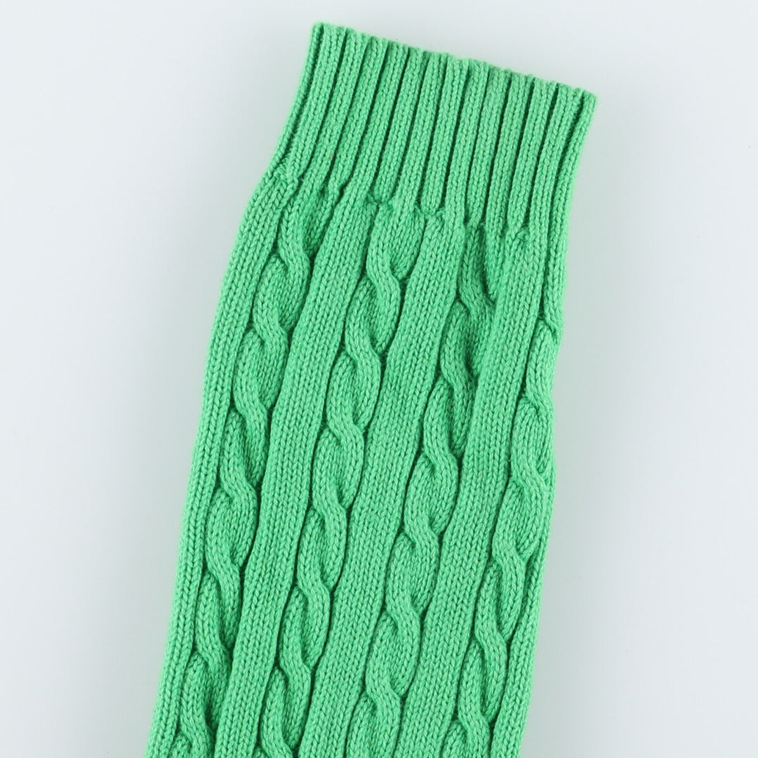 Ralph Lauren LAUREN Cable knit V-neck cotton knit sweater for women, size M / eaa481892