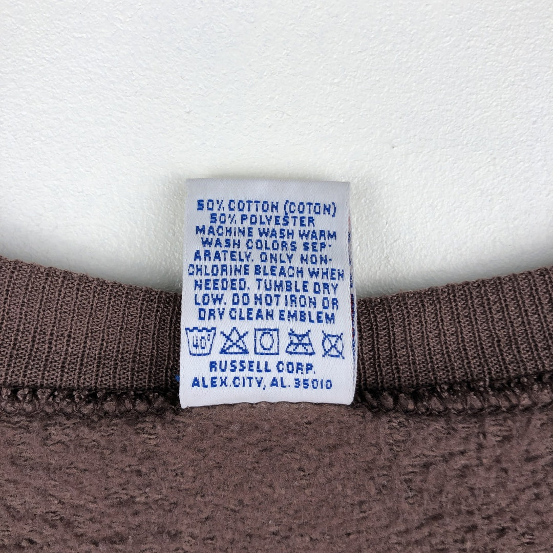 90'S Russell plain blank sweatshirt, sweatshirt, made in USA, men's size L, vintage cotton brown type Vintage Second Hand