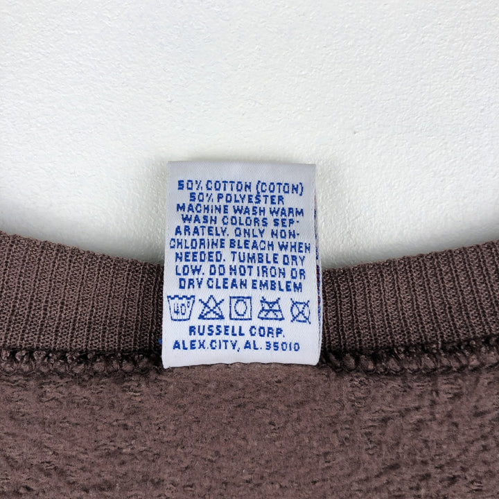 90'S Russell plain blank sweatshirt, sweatshirt, made in USA, men's size L, vintage cotton brown type Vintage Second Hand