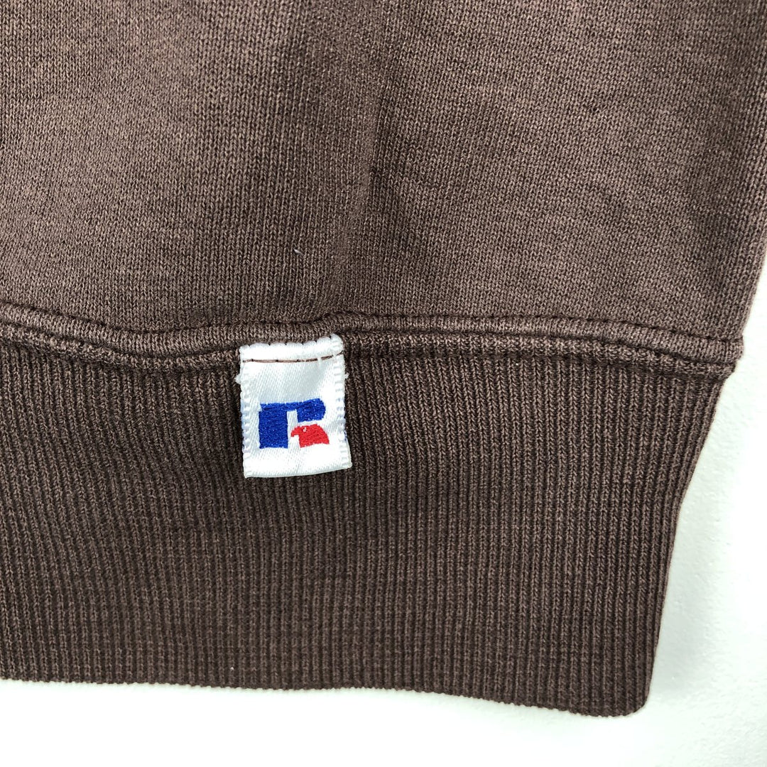 90'S Russell plain blank sweatshirt, sweatshirt, made in USA, men's size L, vintage cotton brown type Vintage Second Hand