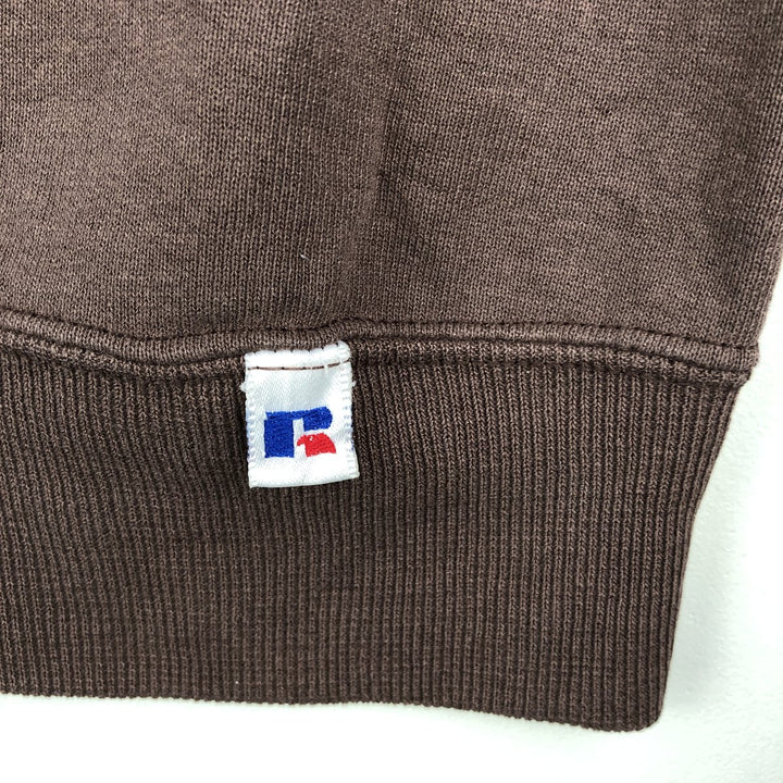 90'S Russell plain blank sweatshirt, sweatshirt, made in USA, men's size L, vintage cotton brown type Vintage Second Hand