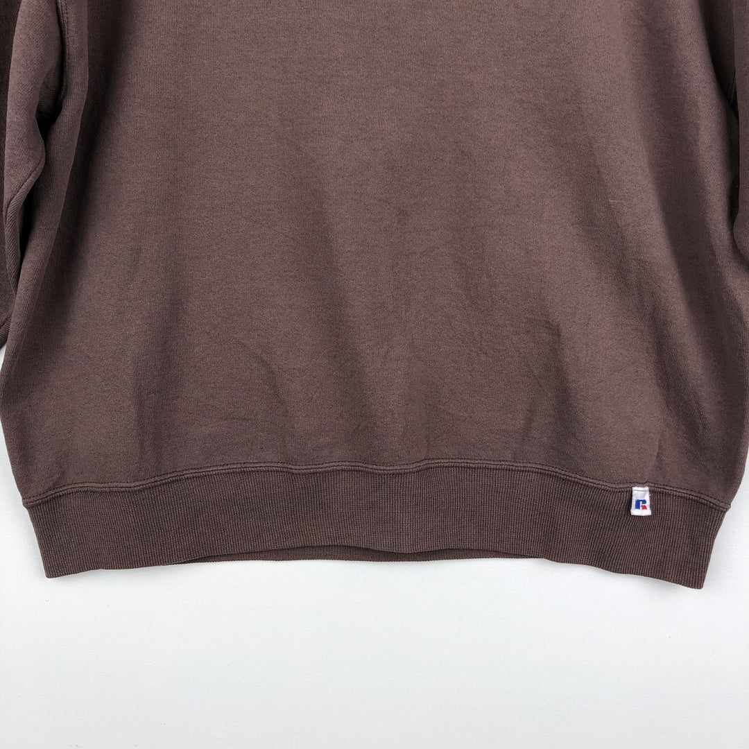 90'S Russell plain blank sweatshirt, sweatshirt, made in USA, men's size L, vintage cotton brown type Vintage Second Hand
