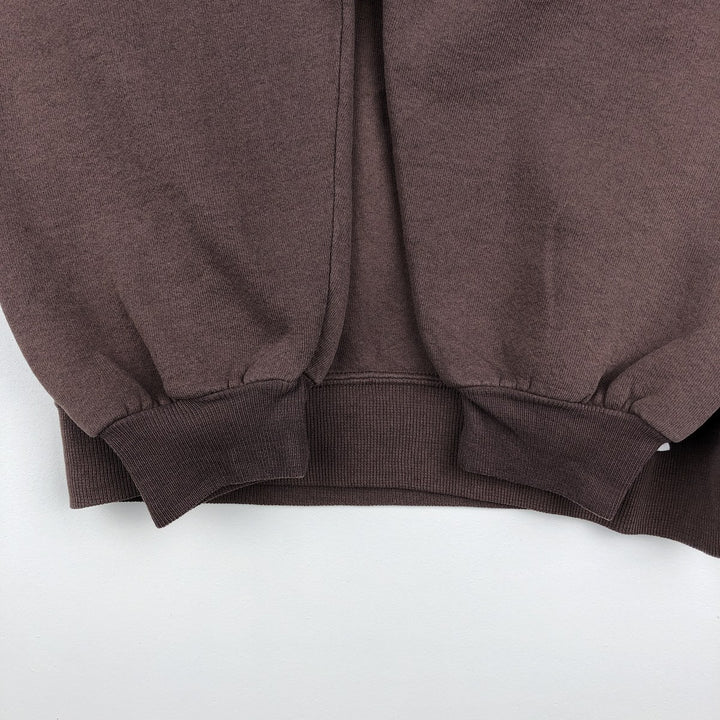 90'S Russell plain blank sweatshirt, sweatshirt, made in USA, men's size L, vintage cotton brown type Vintage Second Hand