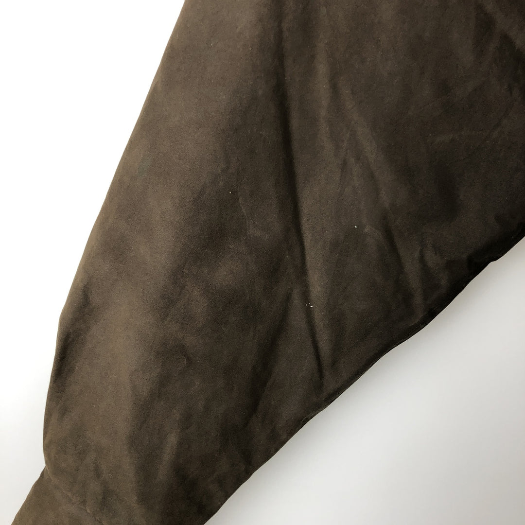 2000'S Barbour DURACOTTON PARKA 3-Warrant Hooded Padded Waxed Cotton Oiled Jacket Men's Size S (approx.) polyester Khaki type Vintage Second Hand