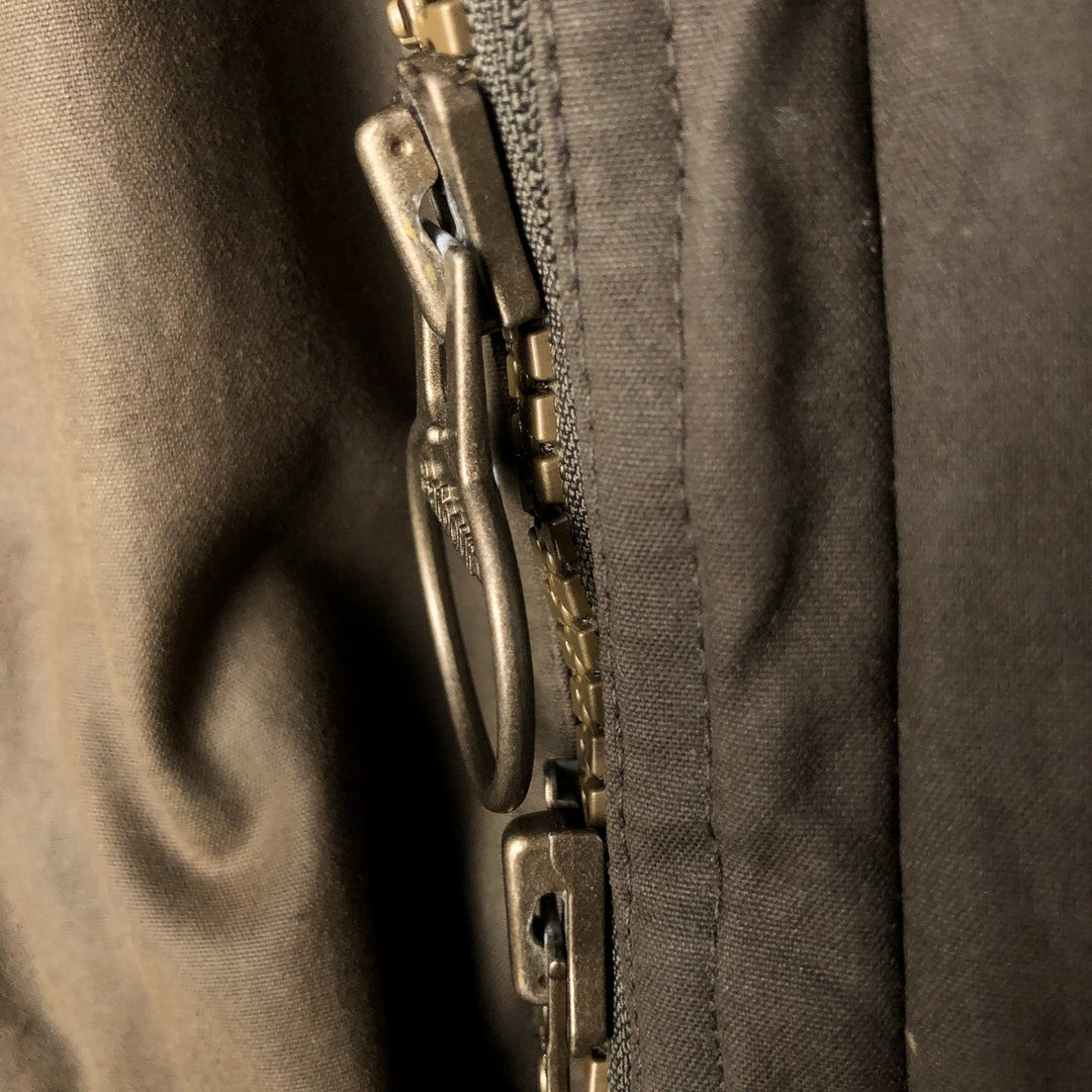 2000'S Barbour DURACOTTON PARKA 3-Warrant Hooded Padded Waxed Cotton Oiled Jacket Men's Size S (approx.) polyester Khaki type Vintage Second Hand