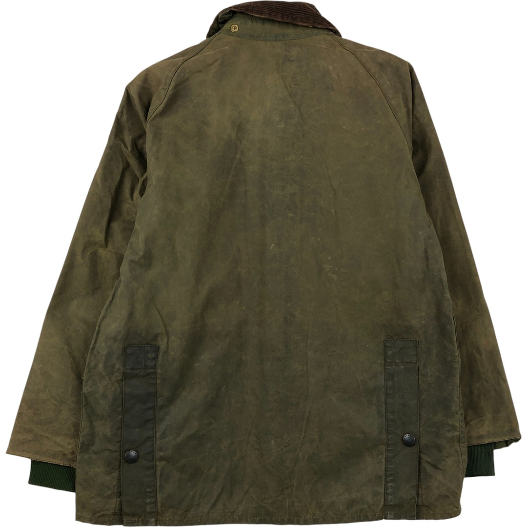 80s-90'S Barbour Bedale (old 3-warrant) waxed cotton oiled jacket, made in England, men's size M equivalent. unclear Khaki type Vintage Second Hand