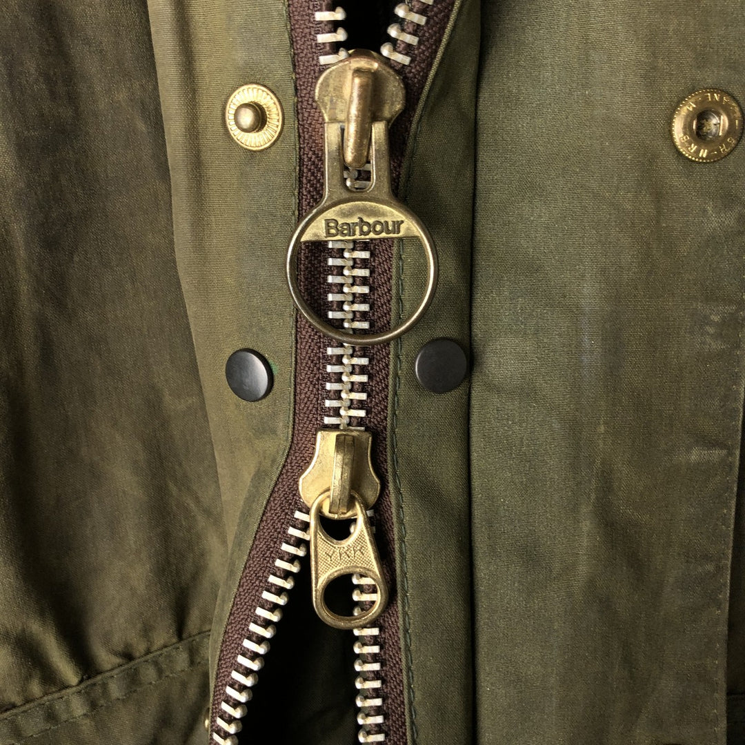 80s-90'S Barbour Bedale (old 3-warrant) waxed cotton oiled jacket, made in England, men's size M equivalent. unclear Khaki type Vintage Second Hand