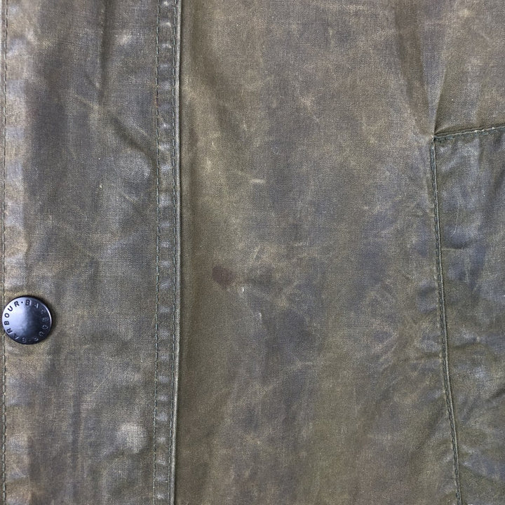 80s-90'S Barbour Bedale (old 3-warrant) waxed cotton oiled jacket, made in England, men's size M equivalent. unclear Khaki type Vintage Second Hand
