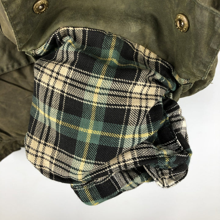 80s-90'S Barbour Bedale (old 3-warrant) waxed cotton oiled jacket, made in England, men's size M equivalent. unclear Khaki type Vintage Second Hand