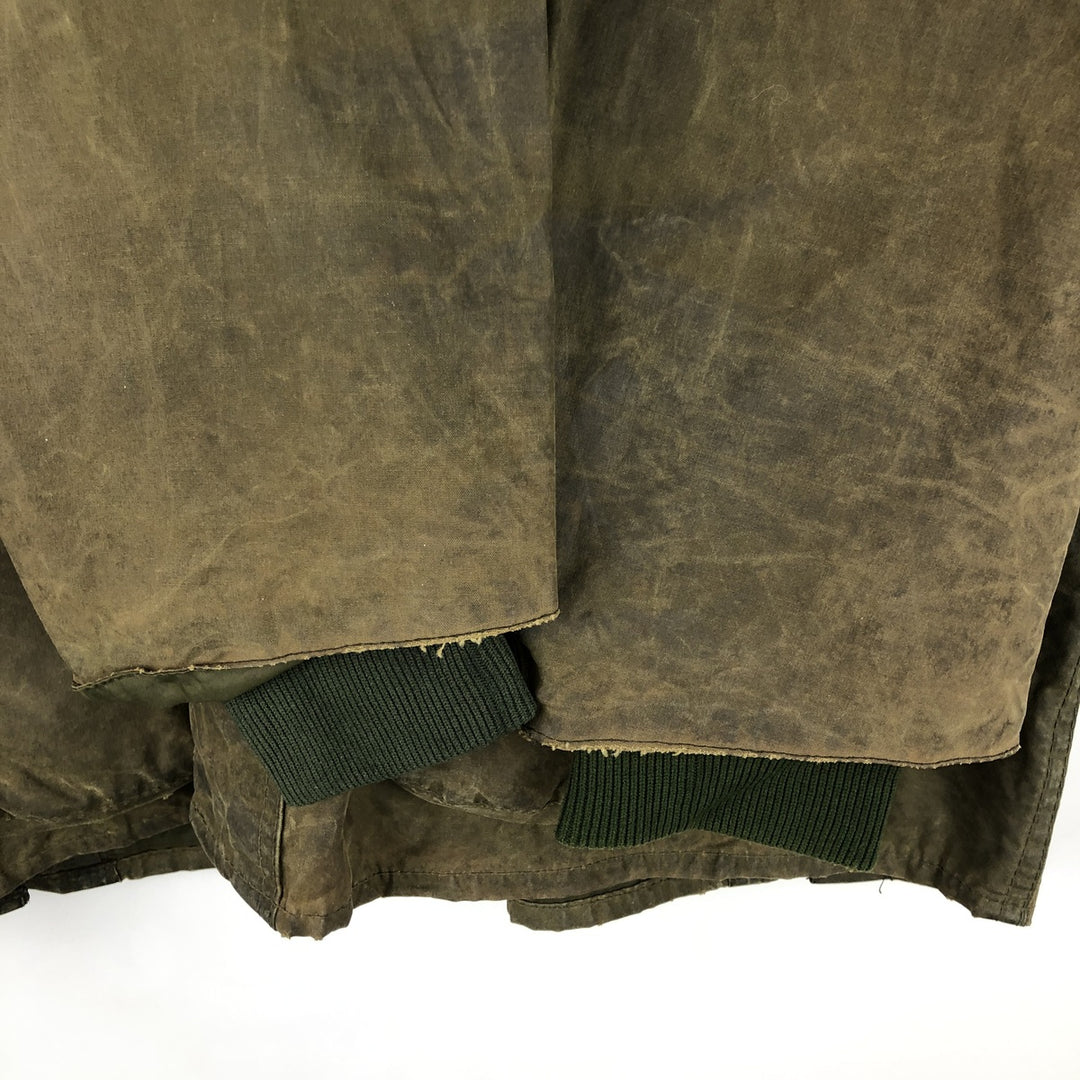 80s-90'S Barbour Bedale (old 3-warrant) waxed cotton oiled jacket, made in England, men's size M equivalent. unclear Khaki type Vintage Second Hand