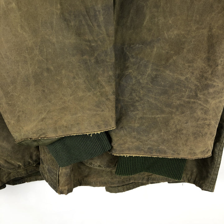 80s-90'S Barbour Bedale (old 3-warrant) waxed cotton oiled jacket, made in England, men's size M equivalent. unclear Khaki type Vintage Second Hand