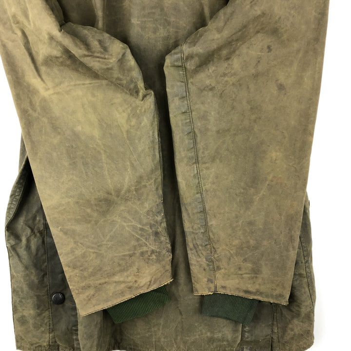 80s-90'S Barbour Bedale (old 3-warrant) waxed cotton oiled jacket, made in England, men's size M equivalent. unclear Khaki type Vintage Second Hand