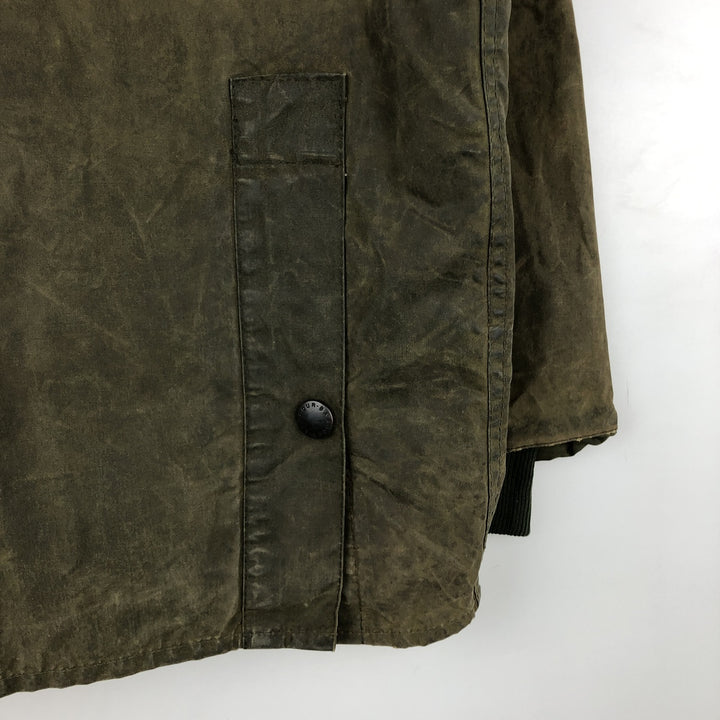 80s-90'S Barbour Bedale (old 3-warrant) waxed cotton oiled jacket, made in England, men's size M equivalent. unclear Khaki type Vintage Second Hand