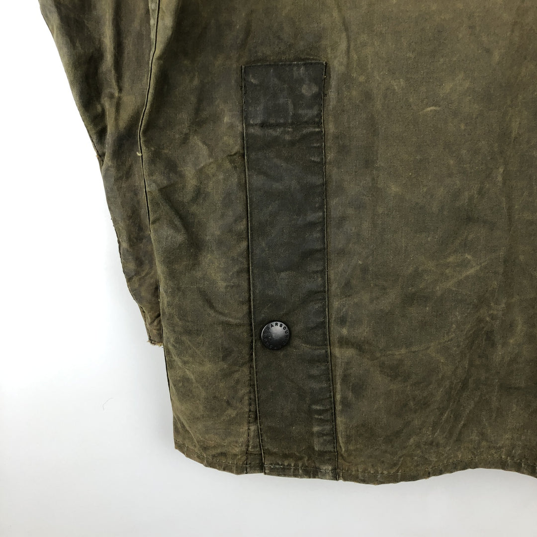 80s-90'S Barbour Bedale (old 3-warrant) waxed cotton oiled jacket, made in England, men's size M equivalent. unclear Khaki type Vintage Second Hand