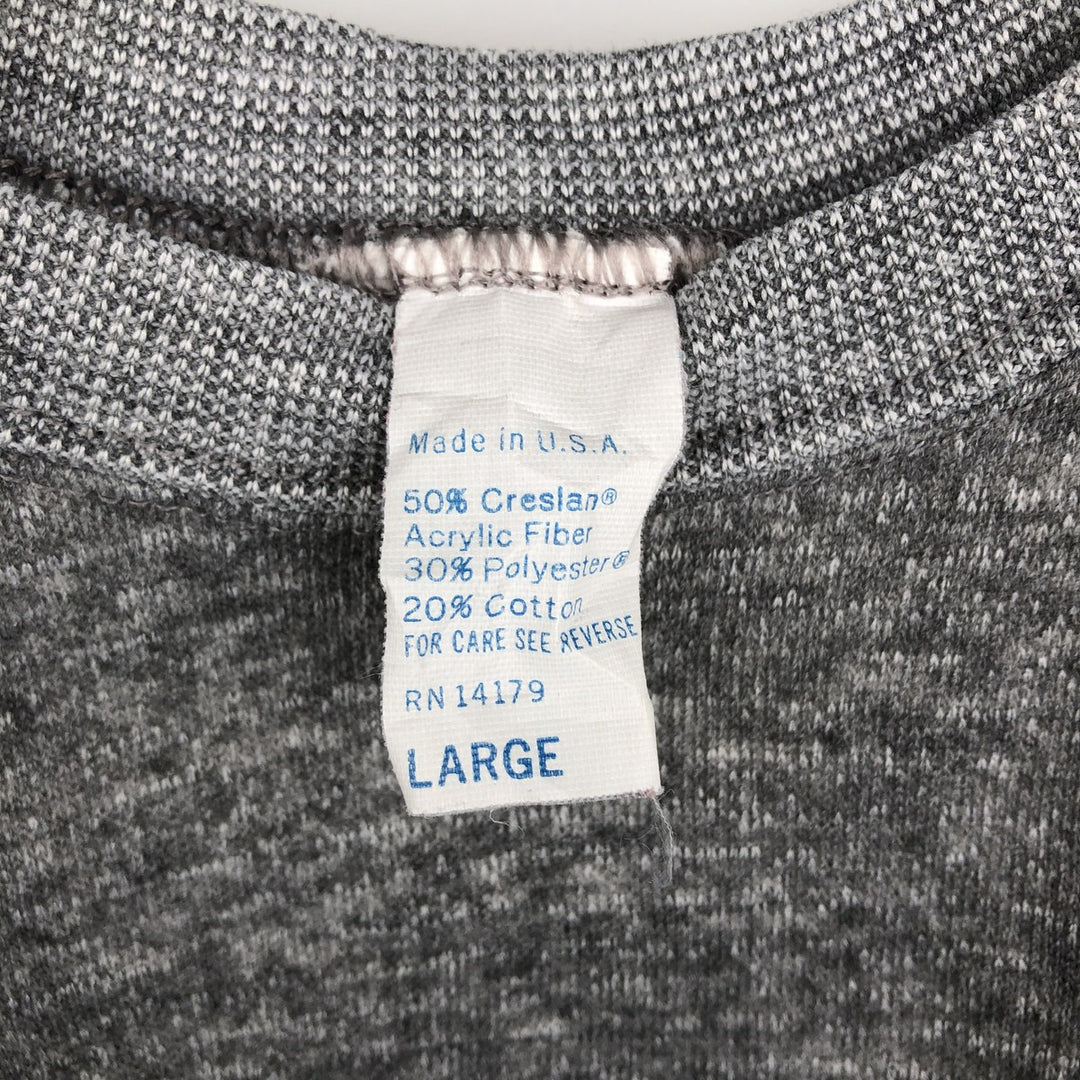 Vintage plain blank sweatshirt, made in the USA, men's size L acrylic gray type Vintage Second Hand