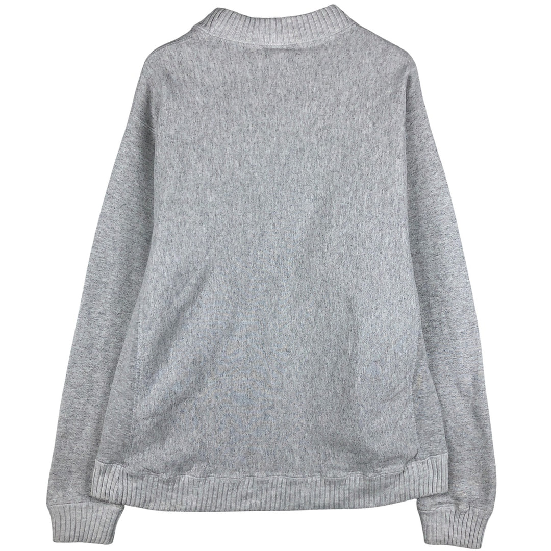 Vintage 90'S Lee Crossgrain Mock Neck Blank Sweatshirt, Made in USA, Men's Size L cotton gray type Vintage Second Hand