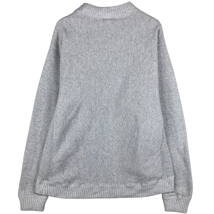 Vintage 90'S Lee Crossgrain Mock Neck Blank Sweatshirt, Made in USA, Men's Size L cotton gray type Vintage Second Hand