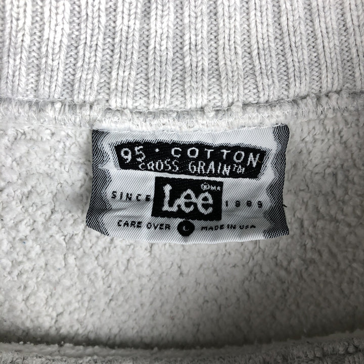 Vintage 90'S Lee Crossgrain Mock Neck Blank Sweatshirt, Made in USA, Men's Size L cotton gray type Vintage Second Hand