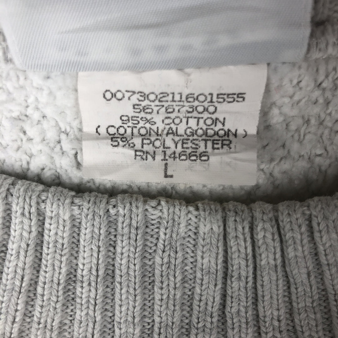 Vintage 90'S Lee Crossgrain Mock Neck Blank Sweatshirt, Made in USA, Men's Size L cotton gray type Vintage Second Hand
