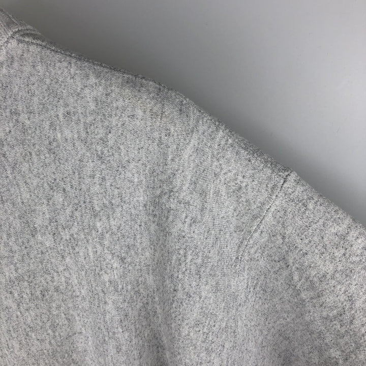Vintage 90'S Lee Crossgrain Mock Neck Blank Sweatshirt, Made in USA, Men's Size L cotton gray type Vintage Second Hand