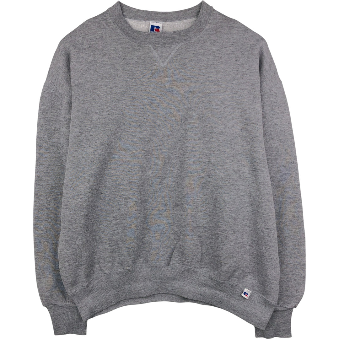 90'S Russell plain blank sweatshirt, sweatshirt, made in USA, men's XL size, vintage polyester gray type Vintage Second Hand
