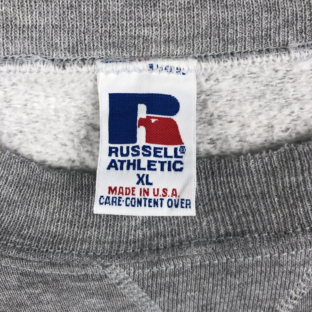 90'S Russell plain blank sweatshirt, sweatshirt, made in USA, men's XL size, vintage polyester gray type Vintage Second Hand