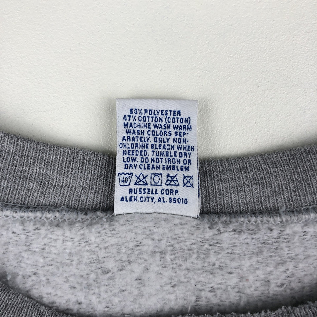 90'S Russell plain blank sweatshirt, sweatshirt, made in USA, men's XL size, vintage polyester gray type Vintage Second Hand