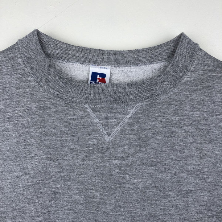 90'S Russell plain blank sweatshirt, sweatshirt, made in USA, men's XL size, vintage polyester gray type Vintage Second Hand