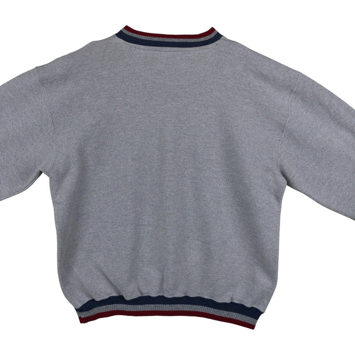 90'S Russell pique V-neck plain blank sweatshirt, made in USA, men's size L equivalent, vintage. polyester gray type Vintage Second Hand