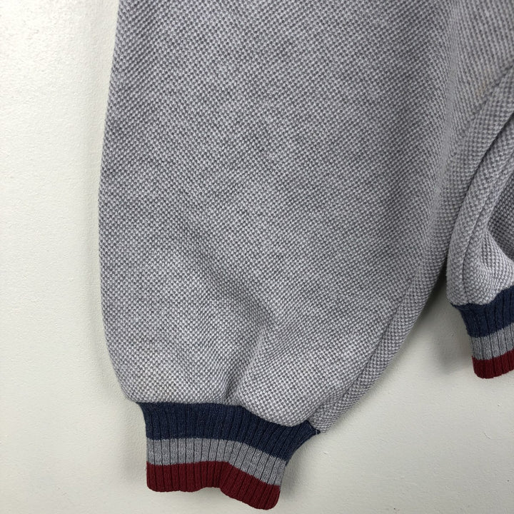 90'S Russell pique V-neck plain blank sweatshirt, made in USA, men's size L equivalent, vintage. polyester gray type Vintage Second Hand