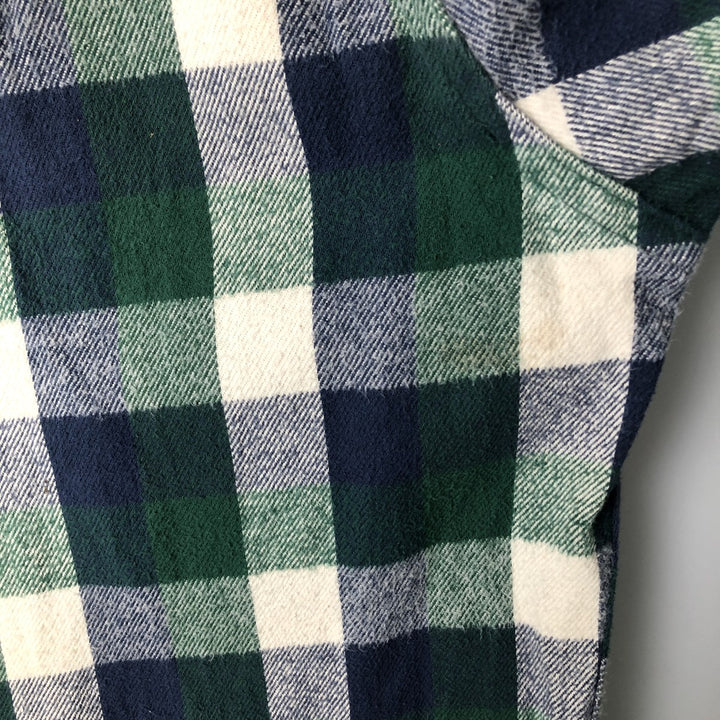 1990-2000 Field Master Long Sleeve Flannel Check Shirt, Made in USA, Men's Size XL cotton blue type Vintage Second Hand