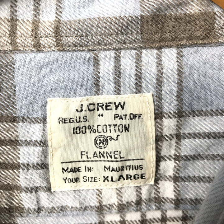 J.Crew Men's Lightflannel Check Long Sleeve Shirt, Size XL cotton Charcoal Vintage Second Hand