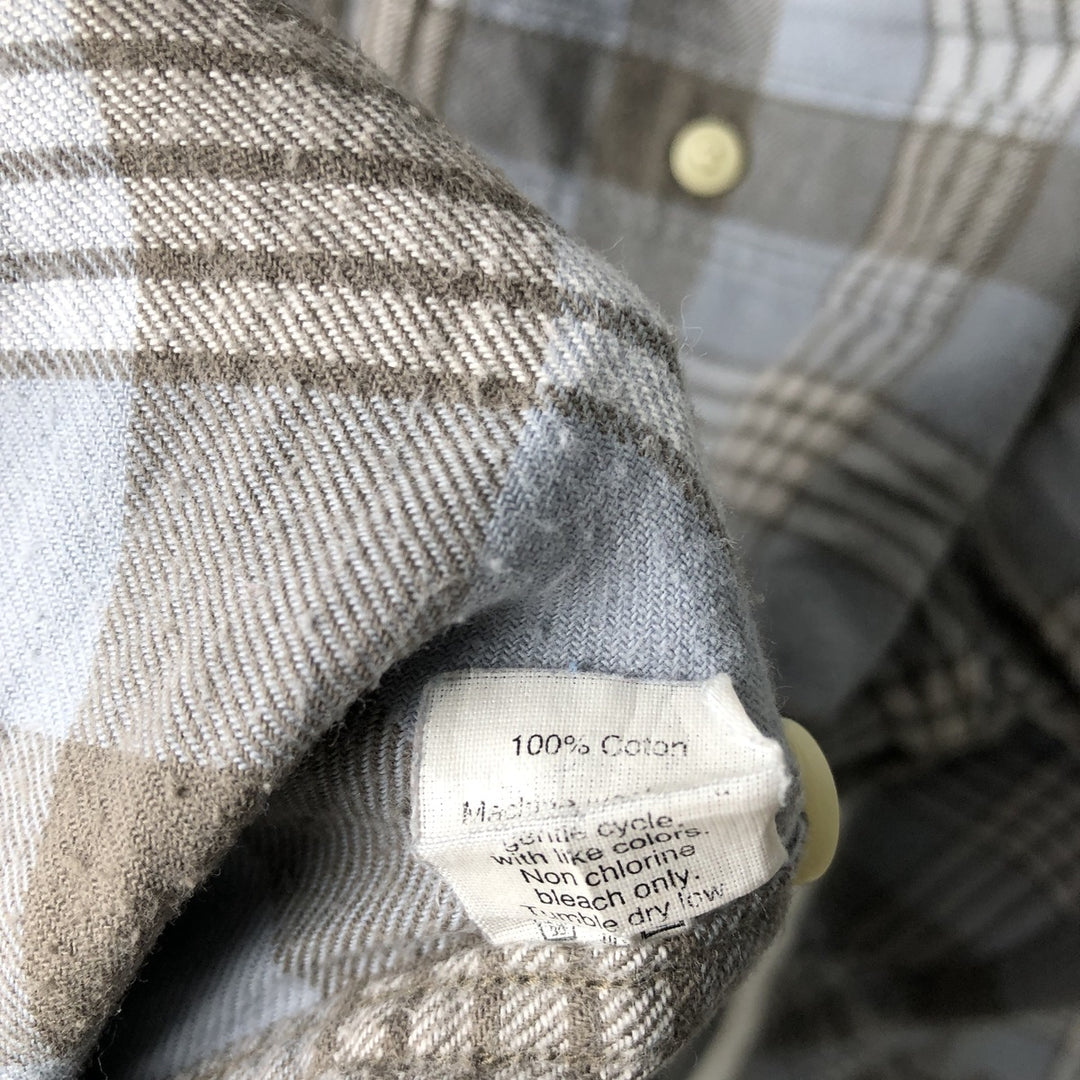 J.Crew Men's Lightflannel Check Long Sleeve Shirt, Size XL cotton Charcoal Vintage Second Hand