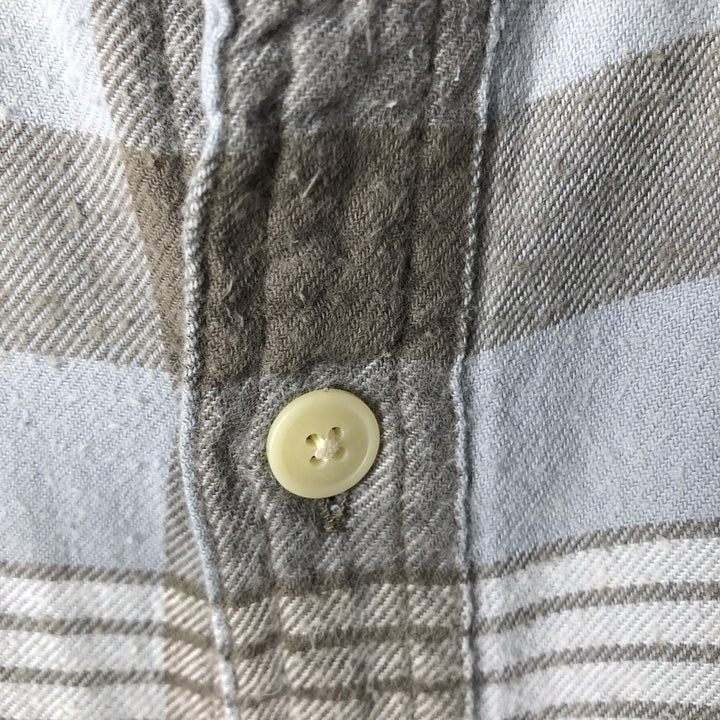 J.Crew Men's Lightflannel Check Long Sleeve Shirt, Size XL cotton Charcoal Vintage Second Hand