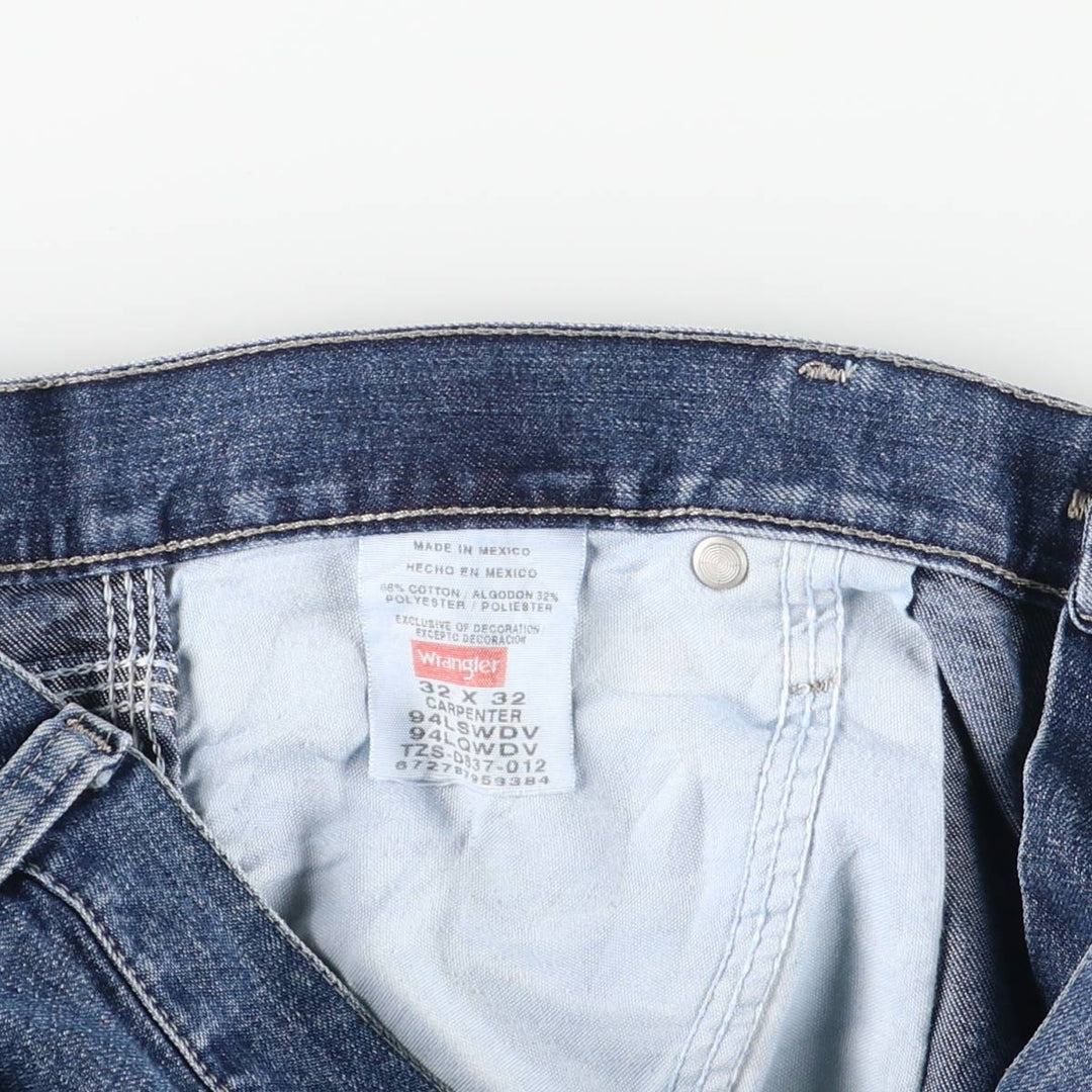 00'S Wrangler CARPENTER denim painter pants for men, equivalent to W33 cotton blue type Vintage Second Hand