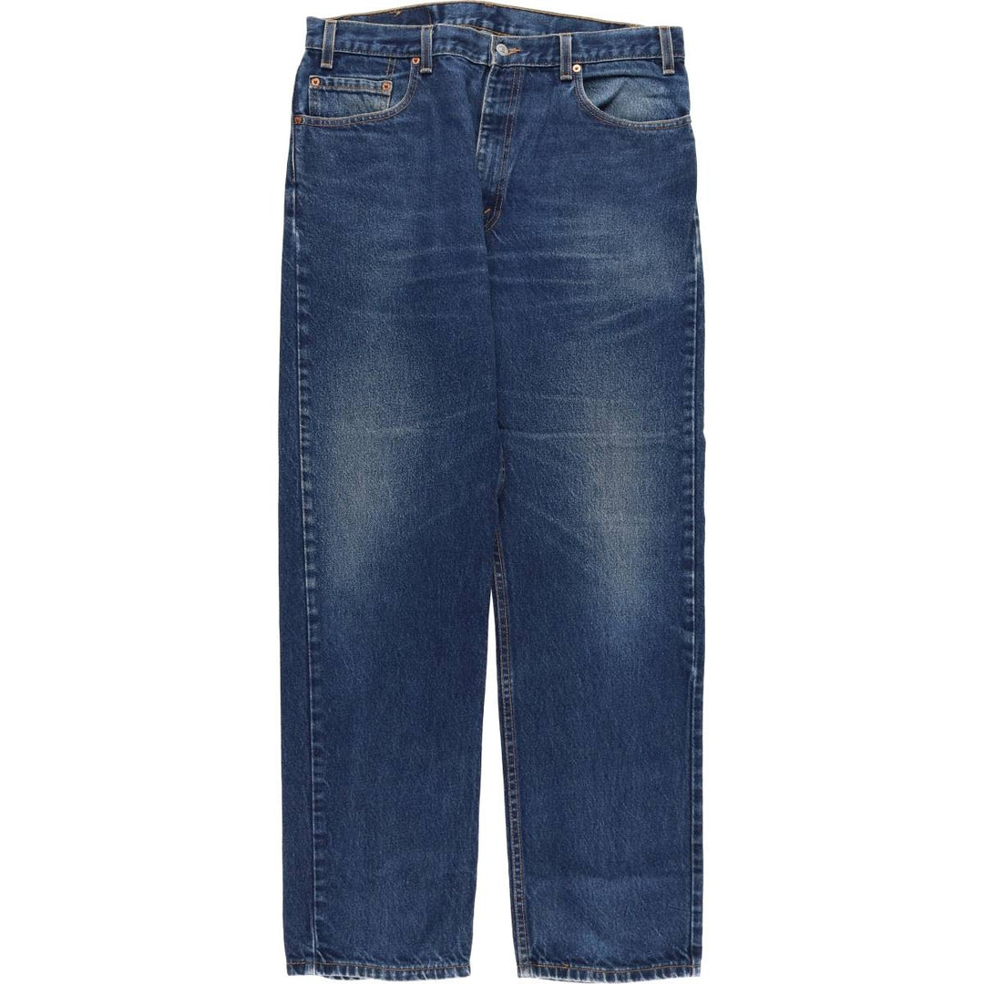 90s-00'S Levi's 512-1201-49325-8 Regular Fit Straight Leg Tapered Denim Pants, Made in USA, Men's Size 36 cotton navy blue type Vintage Second Hand