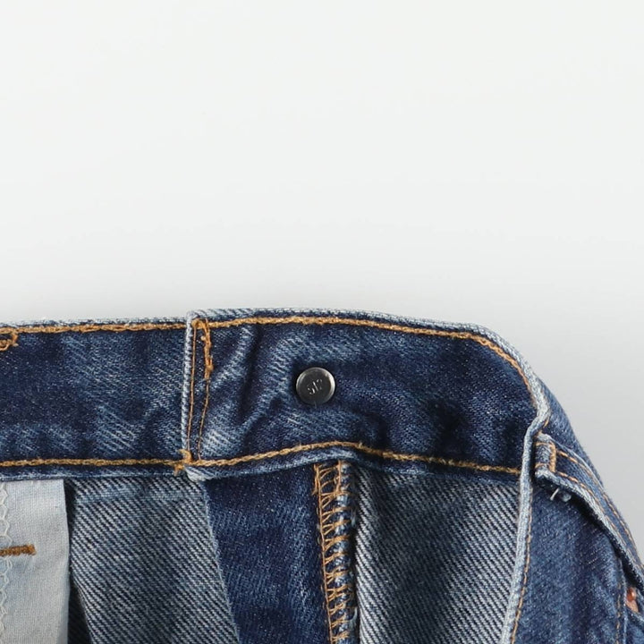 90s-00'S Levi's 512-1201-49325-8 Regular Fit Straight Leg Tapered Denim Pants, Made in USA, Men's Size 36 cotton navy blue type Vintage Second Hand