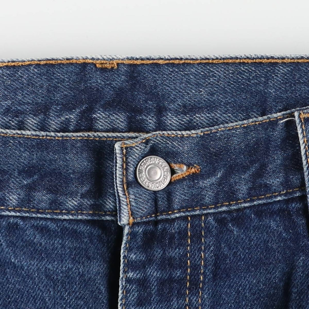 90s-00'S Levi's 512-1201-49325-8 Regular Fit Straight Leg Tapered Denim Pants, Made in USA, Men's Size 36 cotton navy blue type Vintage Second Hand