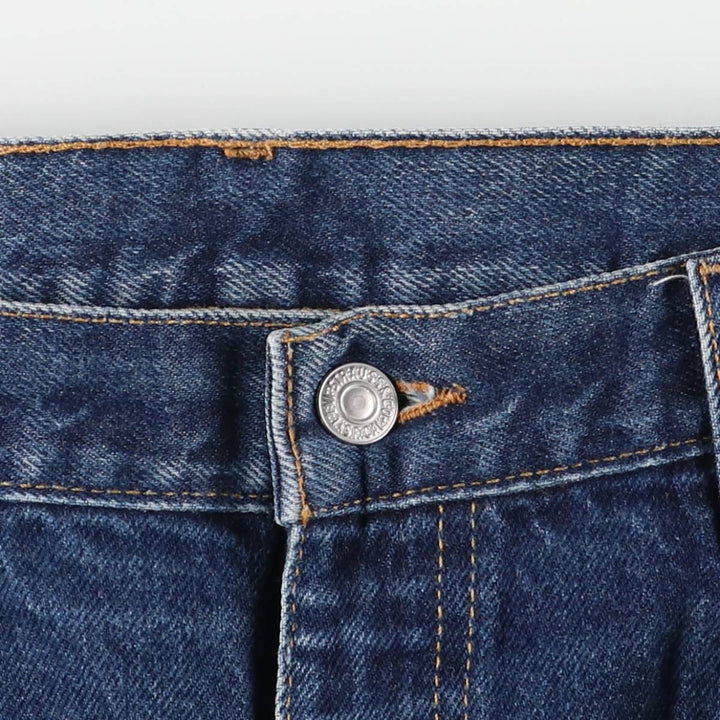 90s-00'S Levi's 512-1201-49325-8 Regular Fit Straight Leg Tapered Denim Pants, Made in USA, Men's Size 36 cotton navy blue type Vintage Second Hand