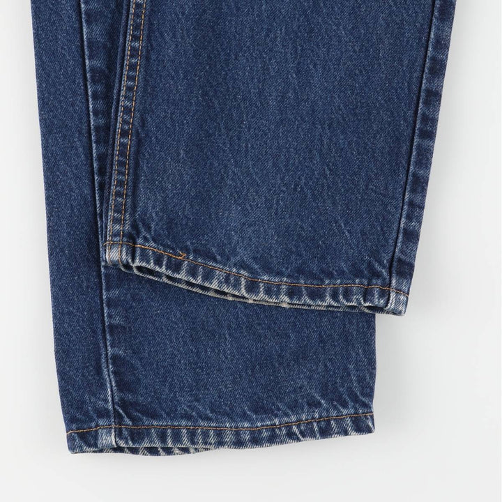90s-00'S Levi's 512-1201-49325-8 Regular Fit Straight Leg Tapered Denim Pants, Made in USA, Men's Size 36 cotton navy blue type Vintage Second Hand